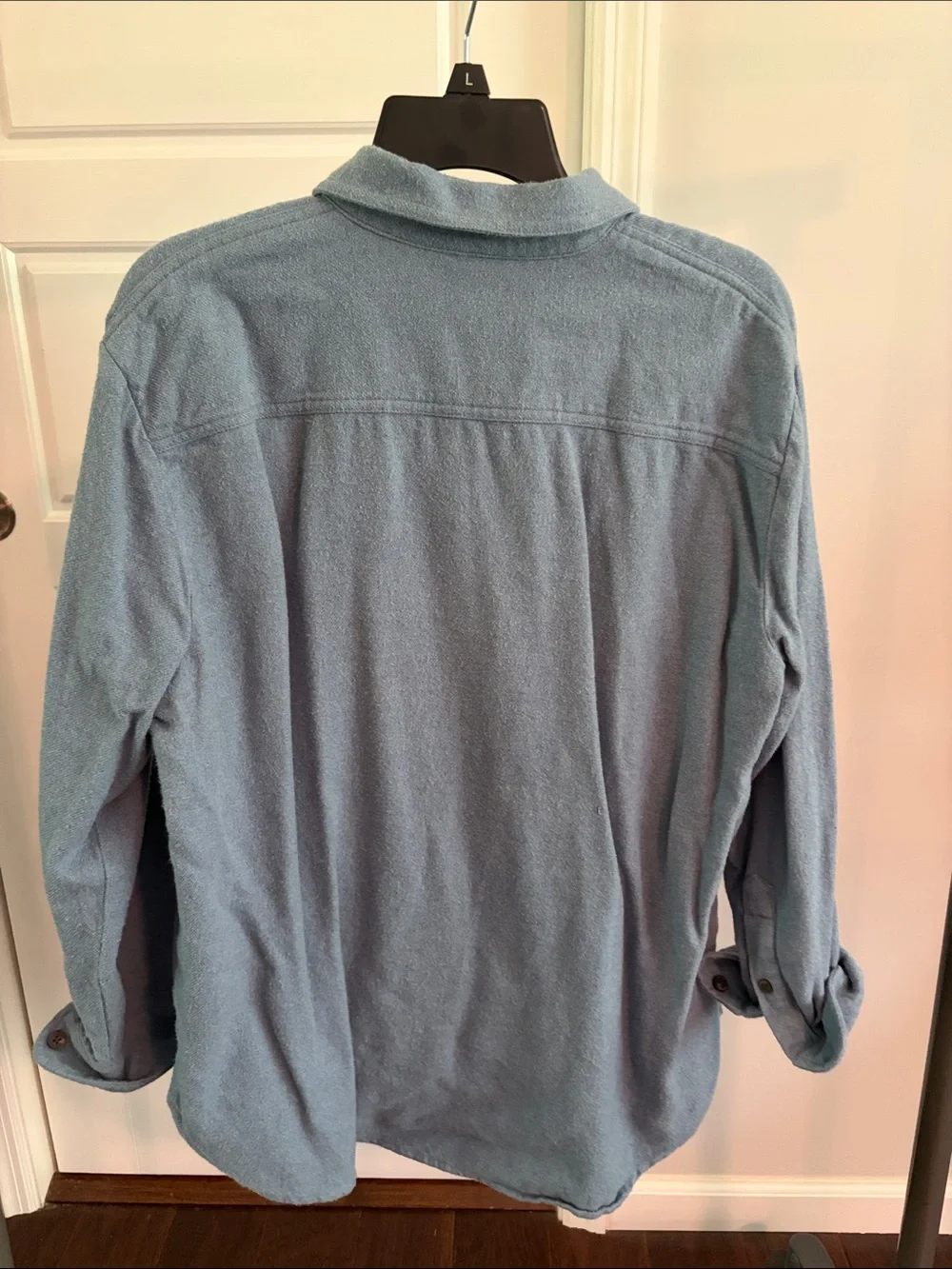 Madewell Dusty Blue Button-Down Flannel Shirt